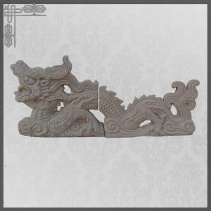 China Asian Roof Tile Chinese Roof Ornaments Double Dragons Playing With Pearls supplier