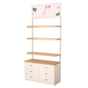 Cosmetic Point Of Purchase Pop Display Wood Makeup Display Stand