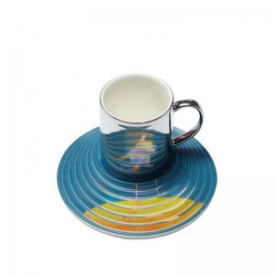 Ceramic Cup Saucer Set  Ceramic Mug And Compartments Ceramic Plates  Sets Customized For Nice Gift