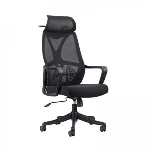 Comfortable Black Swivel Mesh Office Chair With Lumbar Support