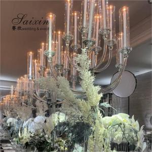 13 Arms Crystal Glass Candelabra Coloured Tall Glass Candelabra Wedding 160cm
