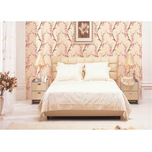 China 3D Effect Peach Blossom Pattern Chinese Style  Wallpaper For Room Decoration , Eco-Friendly supplier