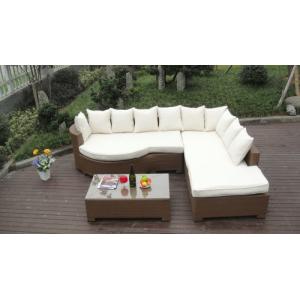 Home Lounge Sofa With Pillow , Synthetic Rattan Sleeper Sofa Bed
