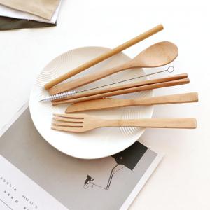LFGB Wooden Bamboo Cutlery Set Including Spoon Fork Knife