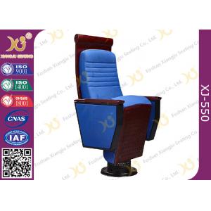 China Wooden Carved Craft Auditorium Style Seating Theater Chairs With Cushion supplier
