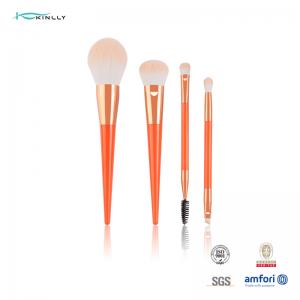 Protable Dual Ended Makeup Brush Set Soft Bristles 4pcs Makeup Brush