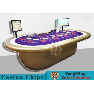 Custom RFID Casino Chips , Grade 10 Person Electronic Poker Table With Intelligent System