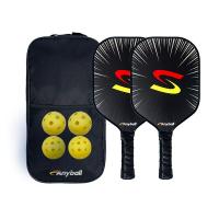 China Pickleball Paddles Set Of 2 Pieces Pickleball Rackets Set With 4 Balls Racket on sale
