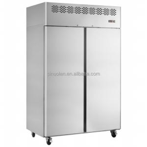 CE Stainless Steel Hotel Kitchen Double Sided Commercial Refrigerator 2 Door Kitchen Refrigeration Door Handle