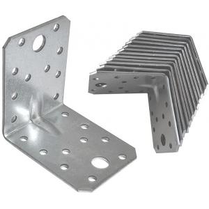 Silver 70 x 70 x 55 x 2.5mm Corner Angle Connecting Braces Plates Beading Heavy Duty Timber L Joining Brackets