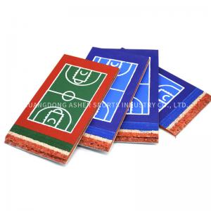 Outside Adhesive Acrylic Sports Flooring 6mm Thickness Basketball Court Use