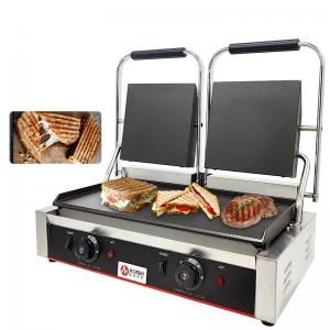 China Durable Electric Contact Grill for Sandwich Making on Table Top Stainless Steel Grills supplier