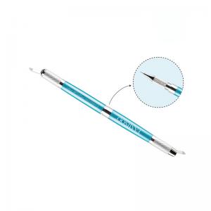 China Smart Manual Eyebrow Tattoo Pen With Sterile Disposable Needles Blue supplier