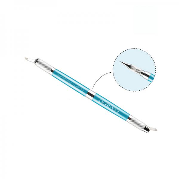 Smart Manual Eyebrow Tattoo Pen With Sterile Disposable Needles Blue