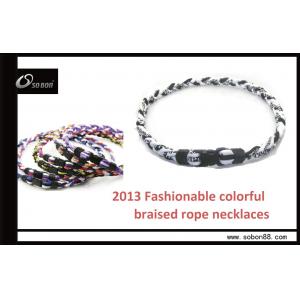 China Handmade Braided SOBON Health Elastic Titanium Energy Balance Necklace For Men supplier