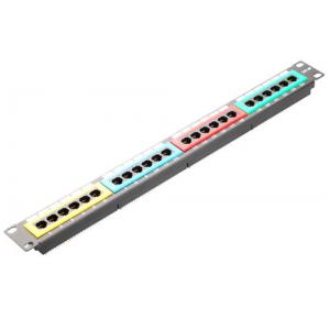 China High Density Network Patch Panel 24 Port CAT5E Cat6 With 4 Kind Of Colour YH4011 supplier