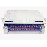 China White ODF Optical Distribution Frame , 19 Inch ODF Fiber Optic Patch Panel 24 Port on sale