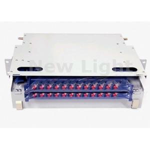 White ODF Optical Distribution Frame , 19 Inch ODF Fiber Optic Patch Panel 24 Port