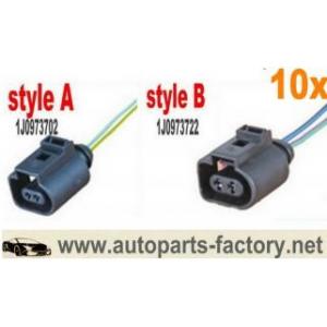longyue 2-pin repair connector plug pigtail case for VW AUDI 1J0 973 702 or 1J0 973 722 8"