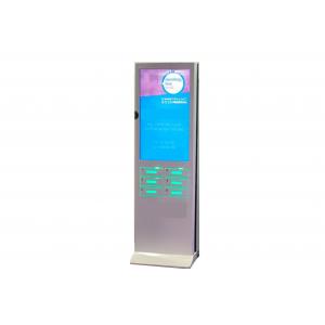 Advertising Public Coin Operated Multi Cell Phone Charging Kiosk With Safe Lock Box