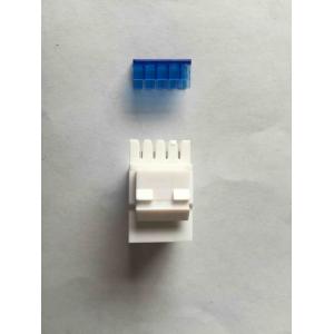 CAT3 Rj45 Keystone Jack White Rj11 Modular Jack UTP Gold Plating With Dust Cap