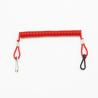 China J Hook Spring Stretchy Coil Tool Lanyard Strap Rope Red Cord Line wholesale