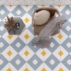 China Porcelain Rustic Decorative Flower Tile For Kitchen Bedroom Washroom Floor And Wall supplier