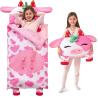 60x39 inches Toddler Nap Mat with 100% Polyester Multiuse Kids Sleeping Bag for Preschool