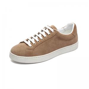 China Genuine Anti Skid Euro 42size Leather Suede Sneakers Beige Cow Suede wholesale
