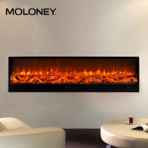 China 79 200cm Modern Wall-set Infrared Electric Fireplace Imitative Real Flame Heater supplier