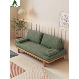 China Nouveauté Sofa Bed Green Linen Environmental fait sur commande rétrécissable pliable amical supplier