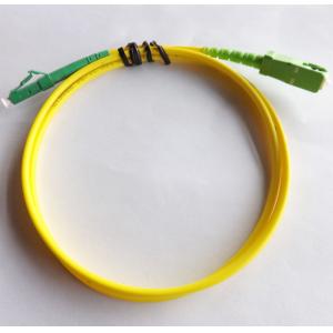 China Yellow cable length can be customized LC / APC - SC / APC - SM - SX-3.0mm-5mtrs-Ofnp Optical Fiber Patch Cord supplier