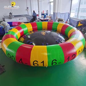 China 3m 4m 5m Dia Inflatable Towable Boat Toys Rotating Spinning Disco Boat Tube supplier
