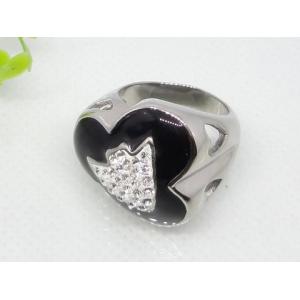 China Black Crystal Cocktail Ring for Anniversary 1140115 supplier