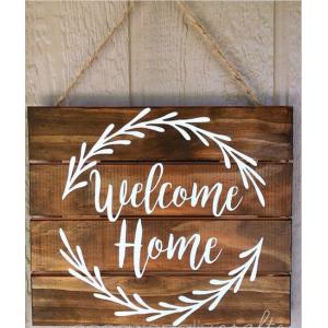 China Home Decor Personalized Family Welcome Signs 40 X 40 Cm ODM / OEM Service supplier