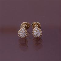 China French Fine Gold Jewelry Serpent Bohème XS Motif Ear Studs in Pink Gold Earrings JCO01362 on sale