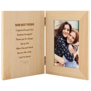 China Wooden Couples Photo Frame with Customized Laser Engraved Personalized Text wholesale