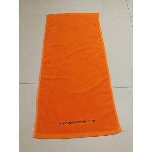 China Wholesale super cheap 100% cotton custom fabric plain color embroidery logo beach towel supplier