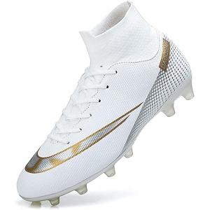 YEFDG High Tops Soccer Cleats Football Spike Shoes Anti Slip Wear Resist