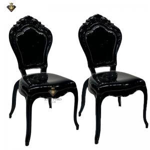 Wedding PC Polycarbonate Acrylic Black Belle Epoque Chair Commercial Furniture