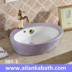 China 2016 new model fashion sanitary ware colorful  Double glazed art basin purple and white color supplier
