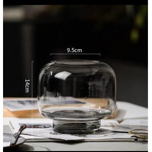 H14cm Flower vase Centerpiece Glass Fish Bowl Hydroponic Planter Fish Tank for Home Office Flower Arrangement Decor