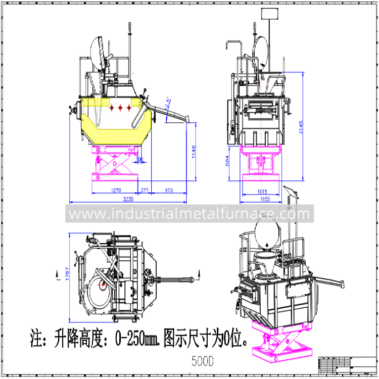 China Electrical 500kg Aluminum Holding Furnace with 350kg Working Capacity and 0.5-3kg Dosing Range for Die Casting wholesale