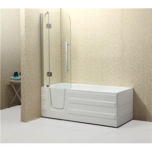 Weight 65/78KG Corner Walk In Tub , Step In Bathtub With Tempered Glass Screen