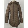 Grey Winter Padded Jacket Womens With Fur Lining Long Style M-2XL