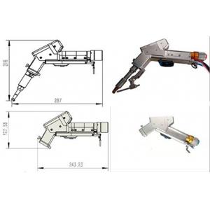 High Speed Handheld Welding Head , Fiber Laser Welding Gun Multifunctional