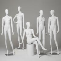 China Fiberglass Full Body Women Mannequin Matte White Displaying Clothes on sale