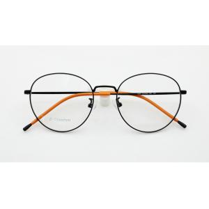 Titanium Full Frame Non-Prescription Glasses Optical Eyeglassess with Blue Light Blocking Round Retro Style Glasses