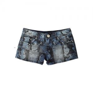 Fashion custom printing jeans sublimation women mini denim shorts