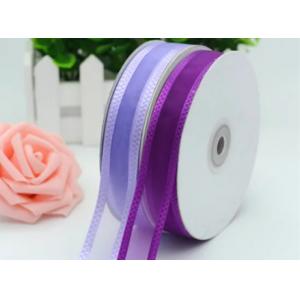 Customized Colors Single Face Organza Ribbon With Satin Edge Elegant Design